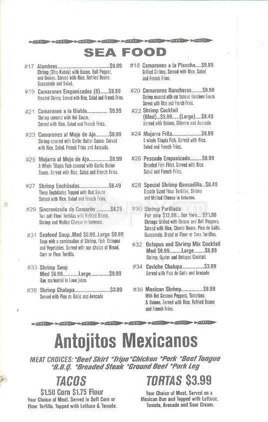 Taqueria Los Jaliscienses - Austin, TX menu_pic