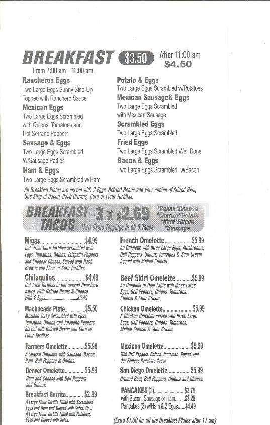 Taqueria Los Jaliscienses - Austin, TX menu_pic