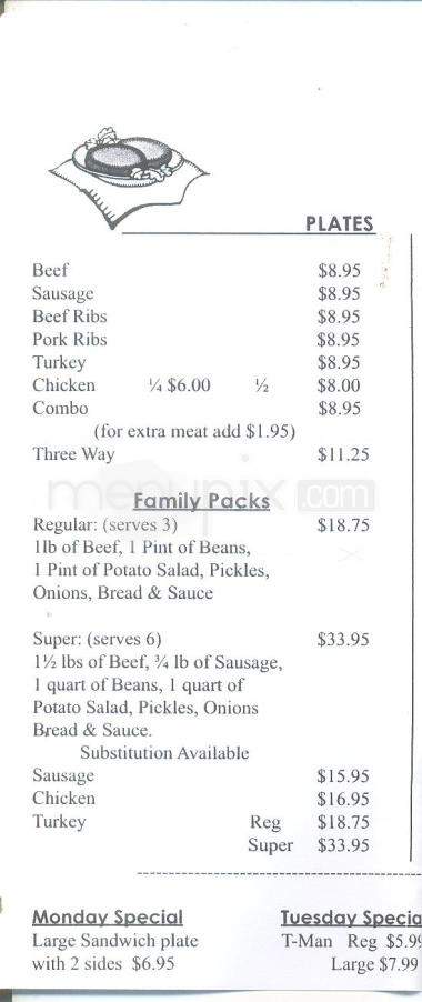 Bert's Bar-B-Q - Austin, TX menu_pic
