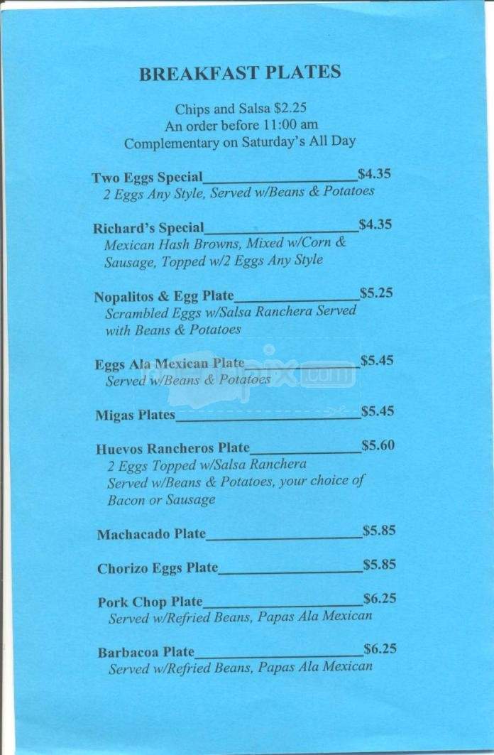 Casa Moreno's - Austin, TX menu_pic