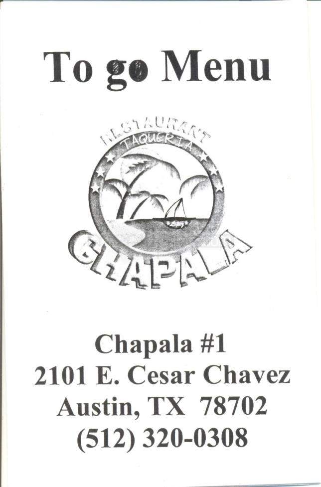 Chapala Mexican Food - Austin, TX menu_pic