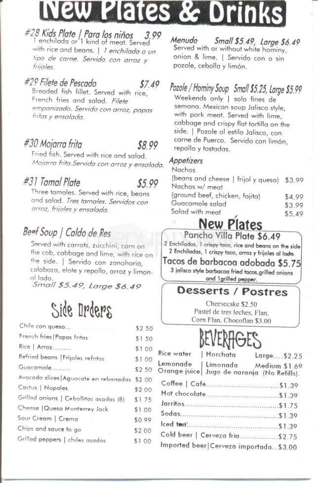 Chapala Mexican Food - Austin, TX menu_pic