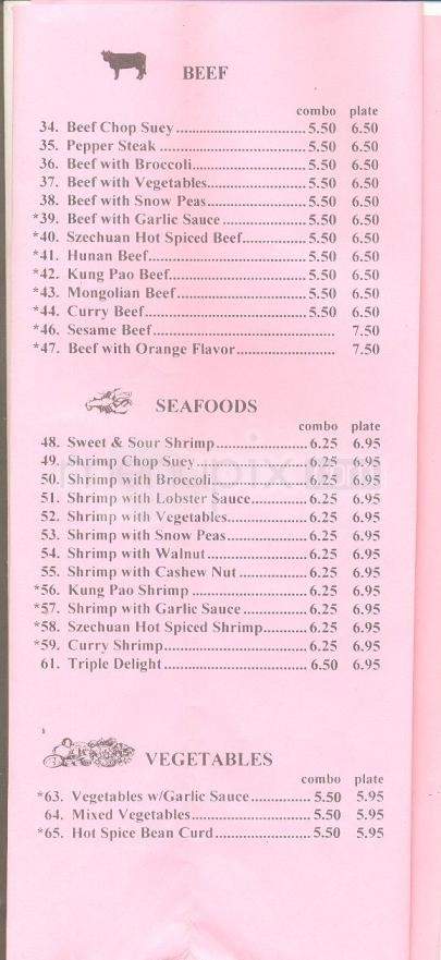 China Express Chinese - Austin, TX menu_pic