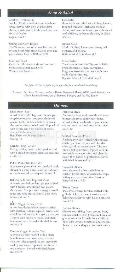 El Arroyo - Austin, TX menu_pic