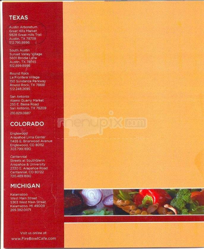 Fire Bowl Cafe - Sunset Valley, TX menu_pic