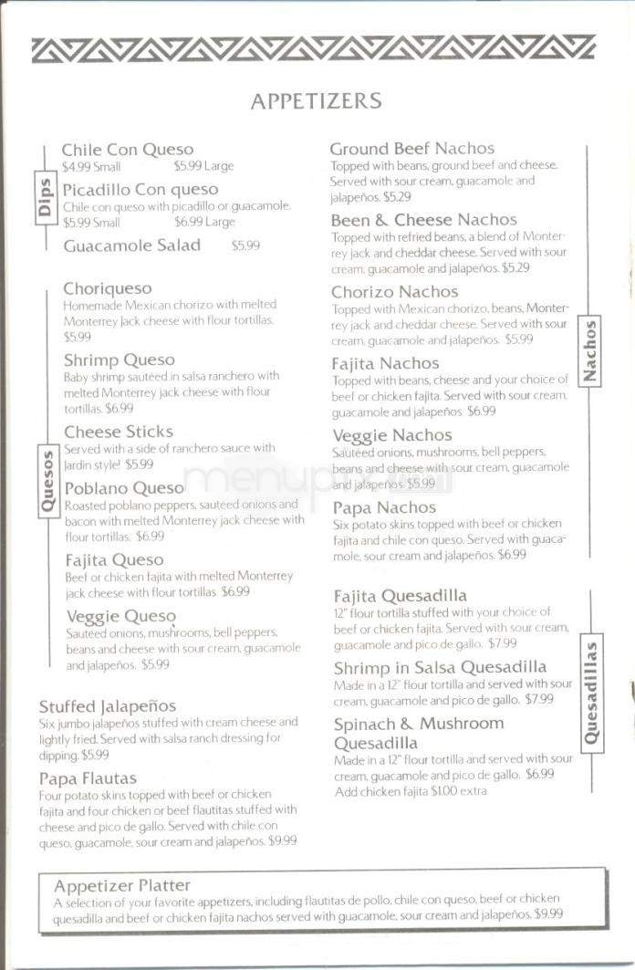 Jardin Corona Mexican Restaurant - Austin, TX menu_pic