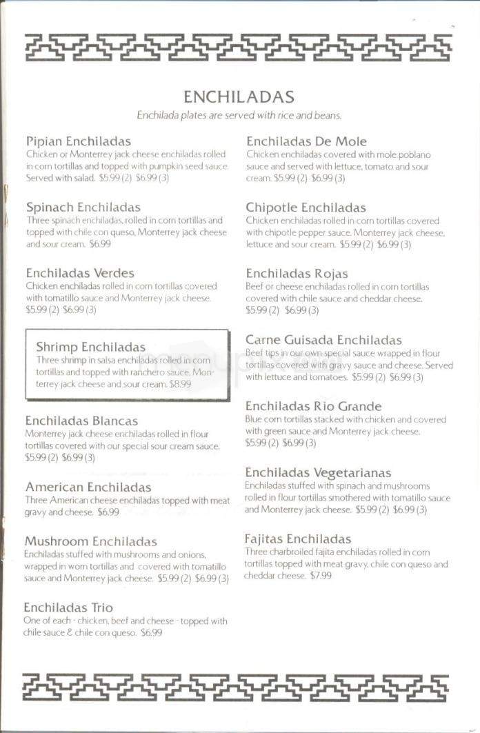 Jardin Corona Mexican Restaurant - Austin, TX menu_pic