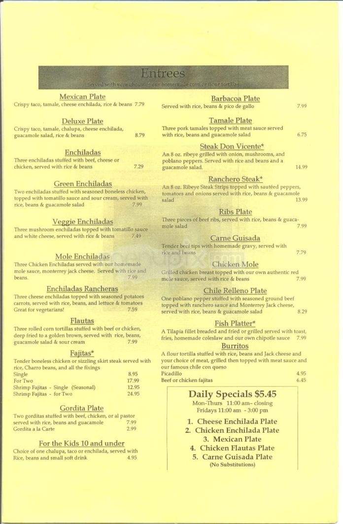 La Reyna Restaurant - Austin, TX menu_pic