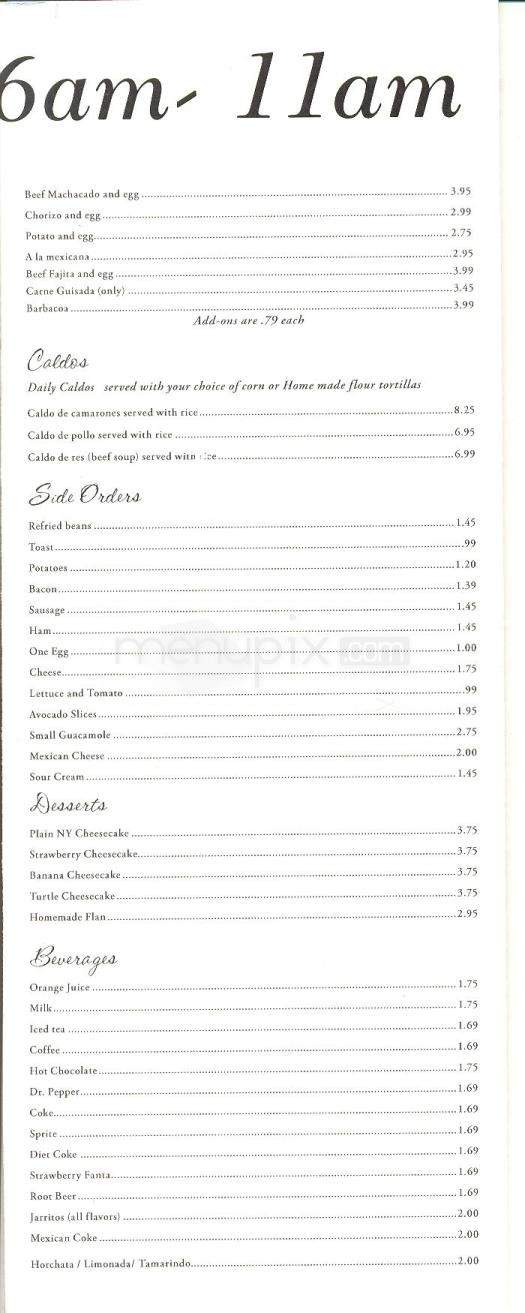 Los Reyes Mexican Restaurant - Cedar Park, TX menu_pic
