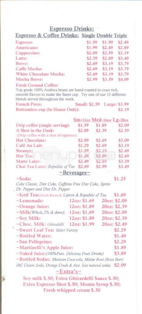 San Francisco Bakery & Cafe - Austin, TX menu_pic