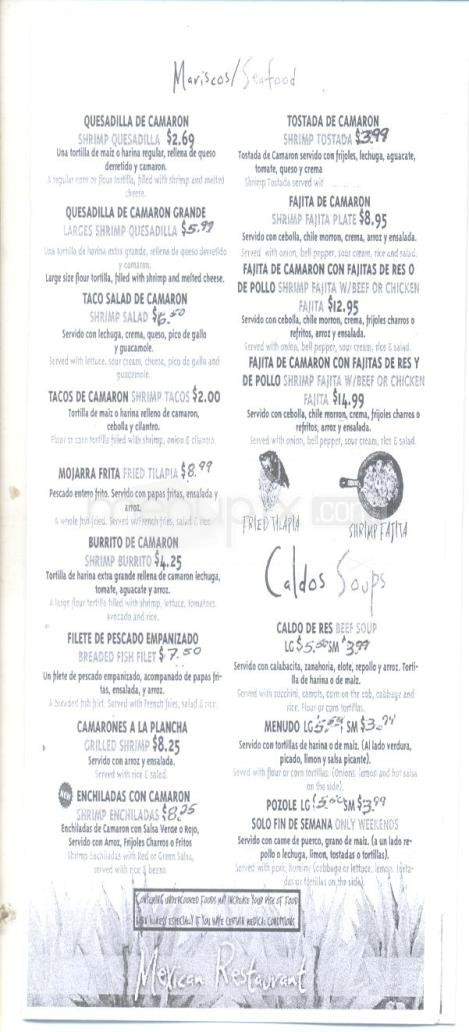 Taqueria Guadalajara - Austin, TX menu_pic