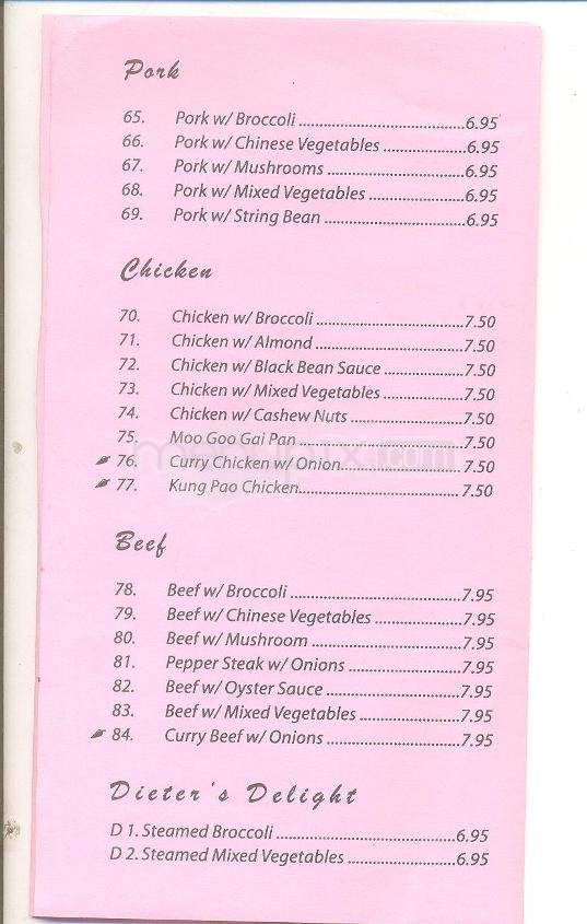 Thomas Super Buffet - Austin, TX menu_pic