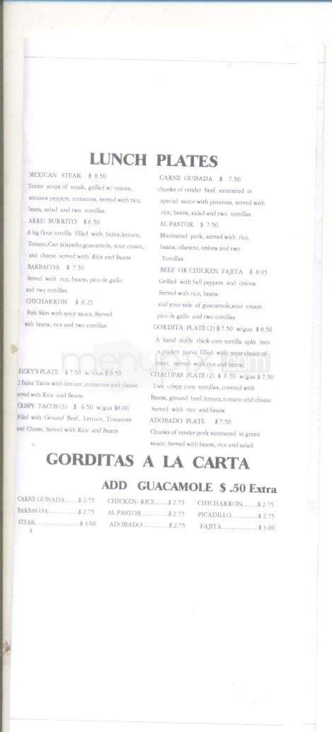 Vasquez Restaurant #1 - Austin, TX menu_pic