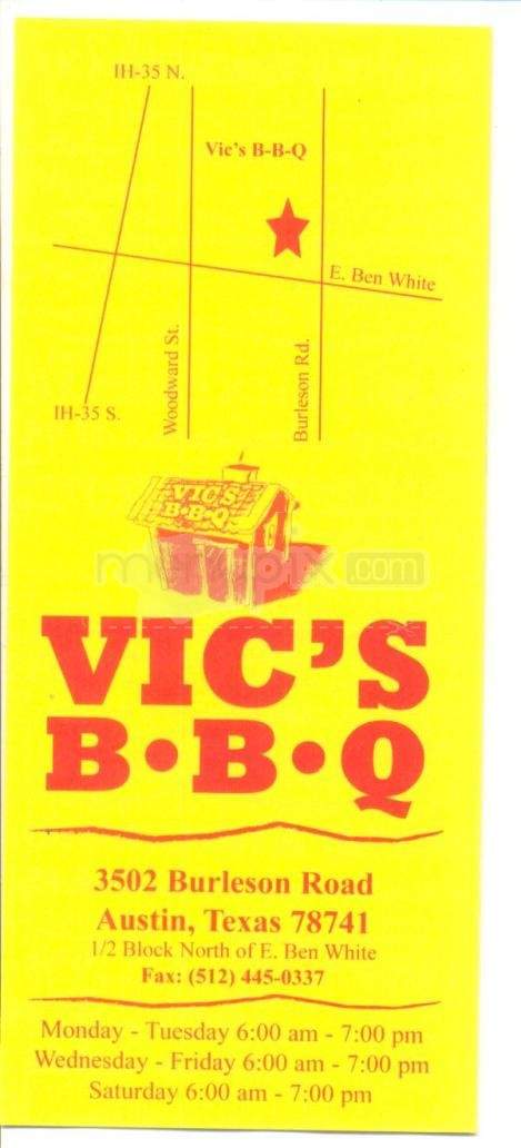 /4334078/Vics-Barbecue-Austin-TX - Austin, TX