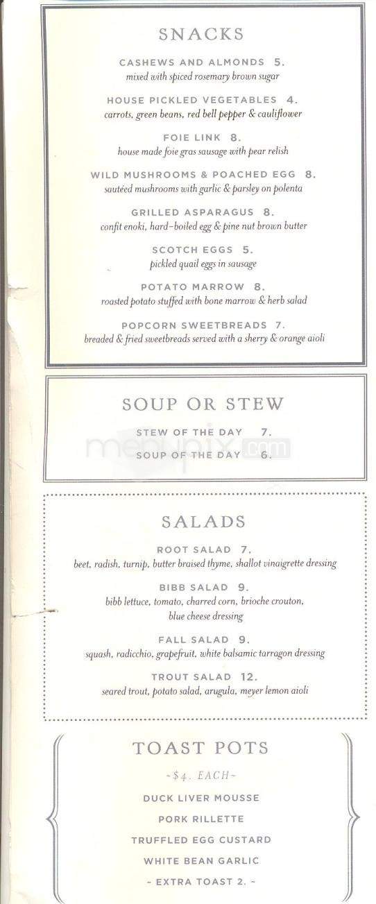 Haddington's - Austin, TX menu_pic