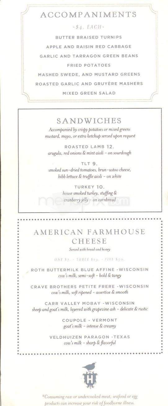 Haddington's - Austin, TX menu_pic
