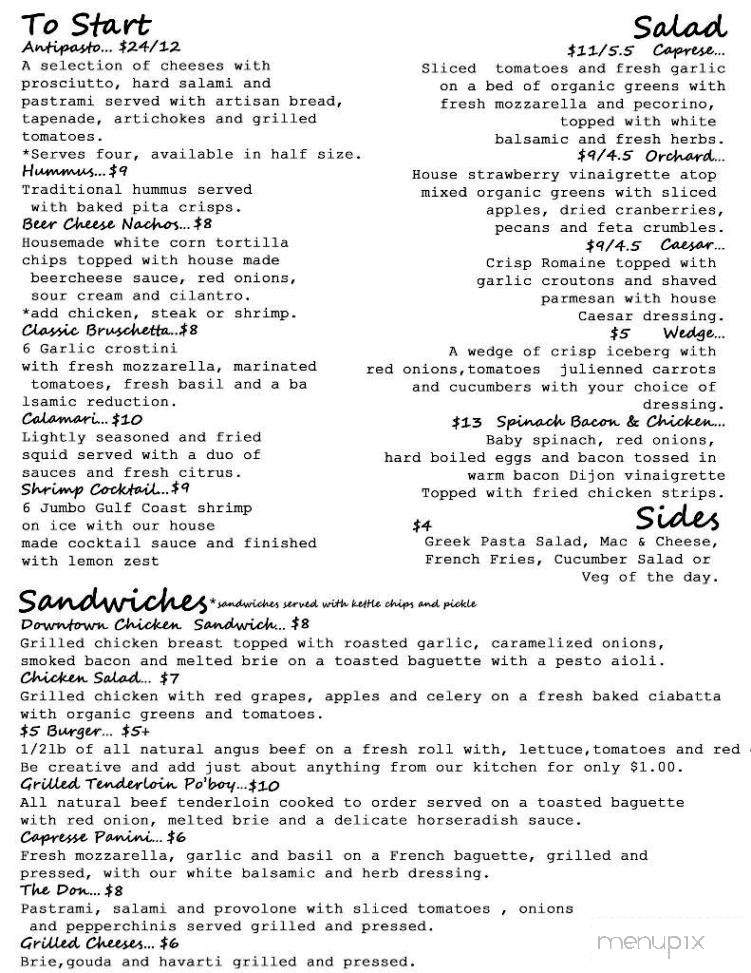 Bistro 241 - Frankfort, KY menu_pic