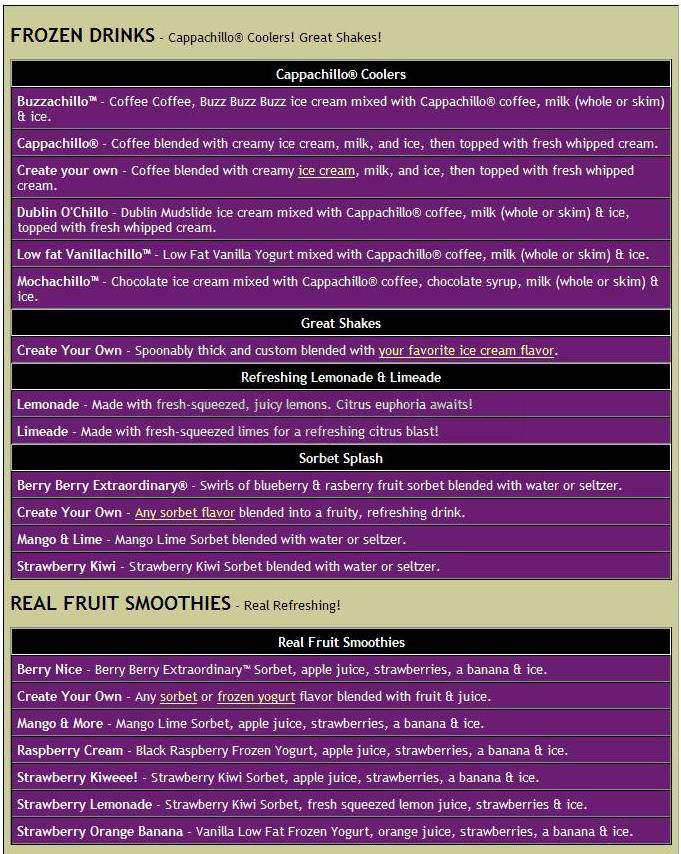 Ben & Jerry's - South Burlington, VT menu_pic