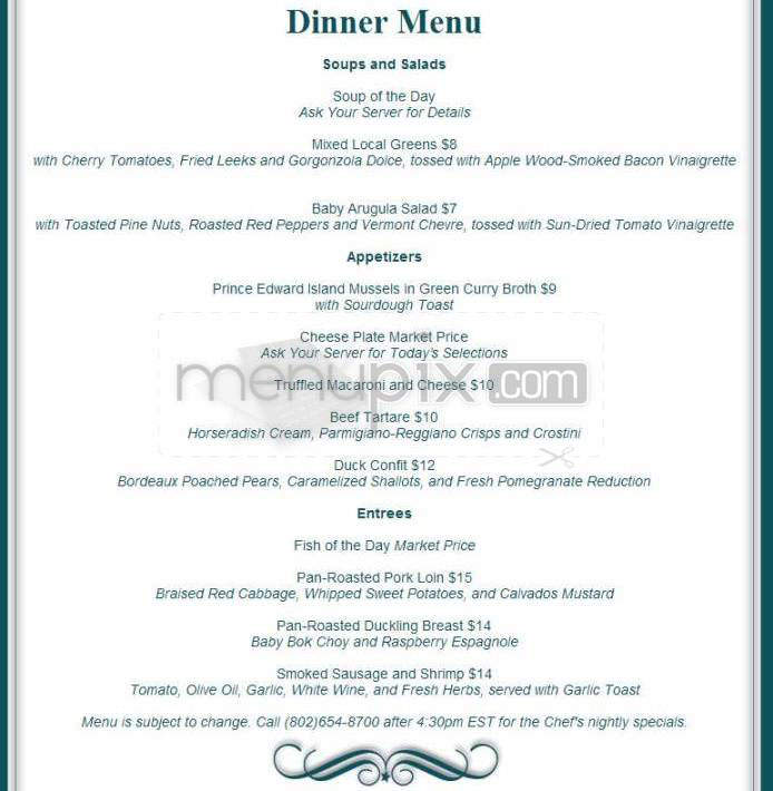 Blue Star Cafe - Winooski, VT menu_pic