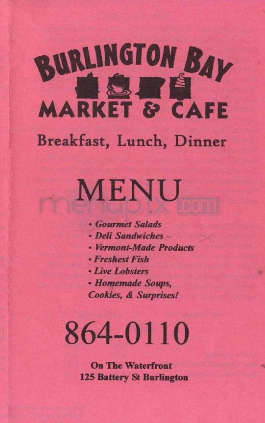 Burlington Bay Market & Cafe - Burlington, VT menu_pic