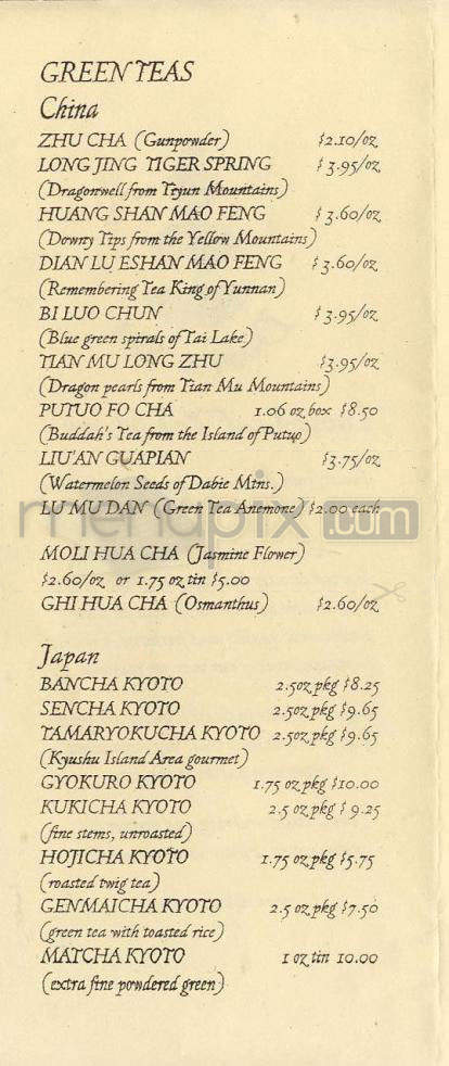 Dobra Tea - Burlington, VT menu_pic