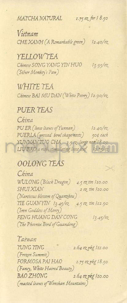 Dobra Tea - Burlington, VT menu_pic