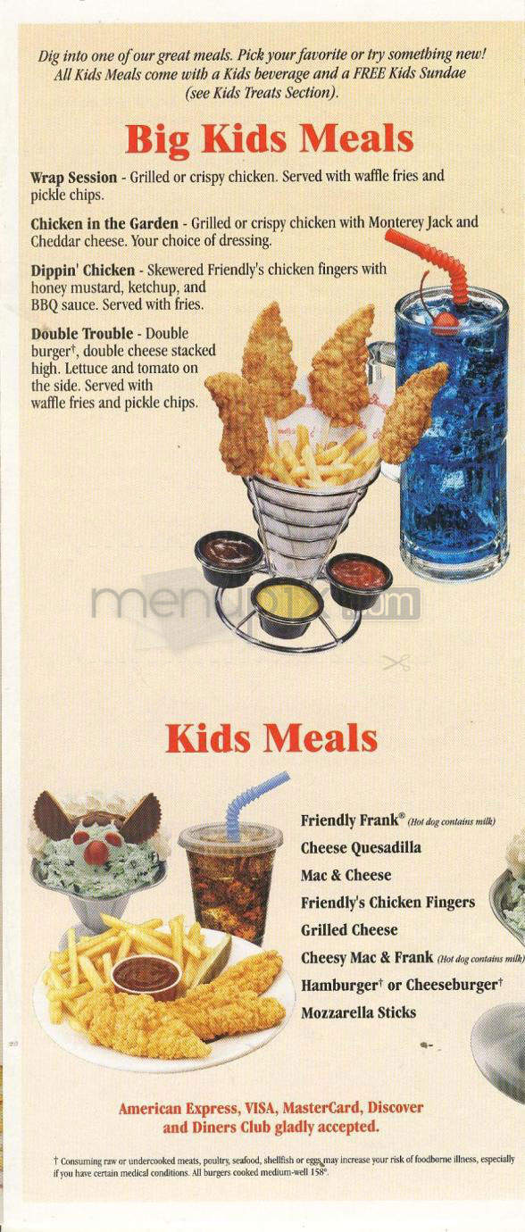 Friendly's Ice Cream Shop - South Burlington, VT menu_pic