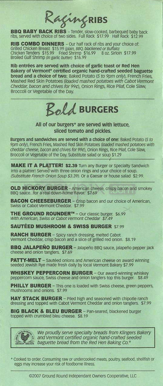 /740052/Ground-Round-Grill-and-Bar-South-Burlington-VT - South Burlington, VT