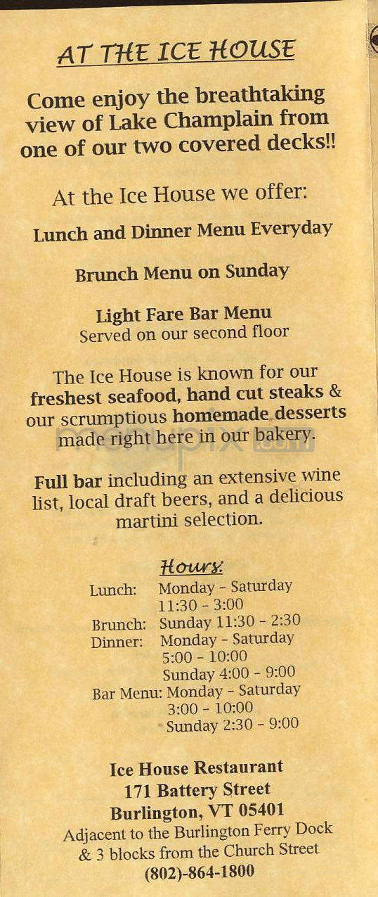 /740055/Ice-House-Restaurant-and-Bar-Burlington-VT - Burlington, VT