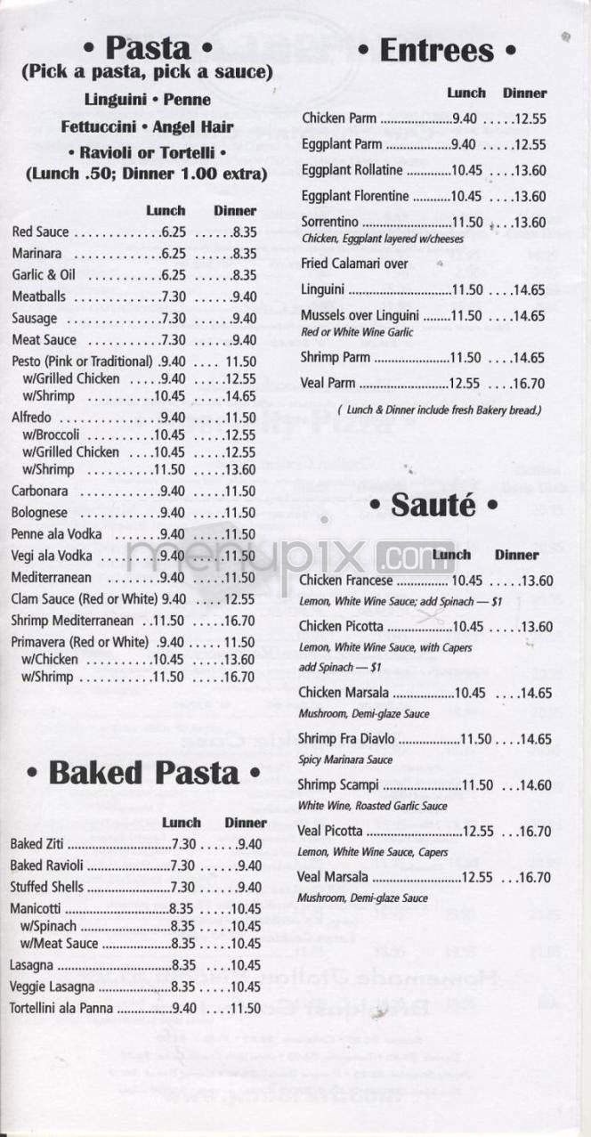 Junior's Italian - Burlington, VT menu_pic