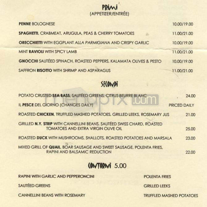 L'Amante - Burlington, VT menu_pic