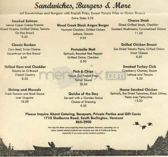 Lake-View Bar & Grille - South Burlington, VT menu_pic
