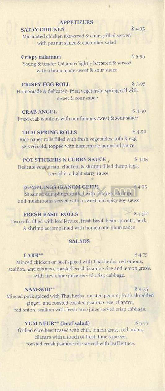 Lemon Grass Thai - Shelburne, VT menu_pic
