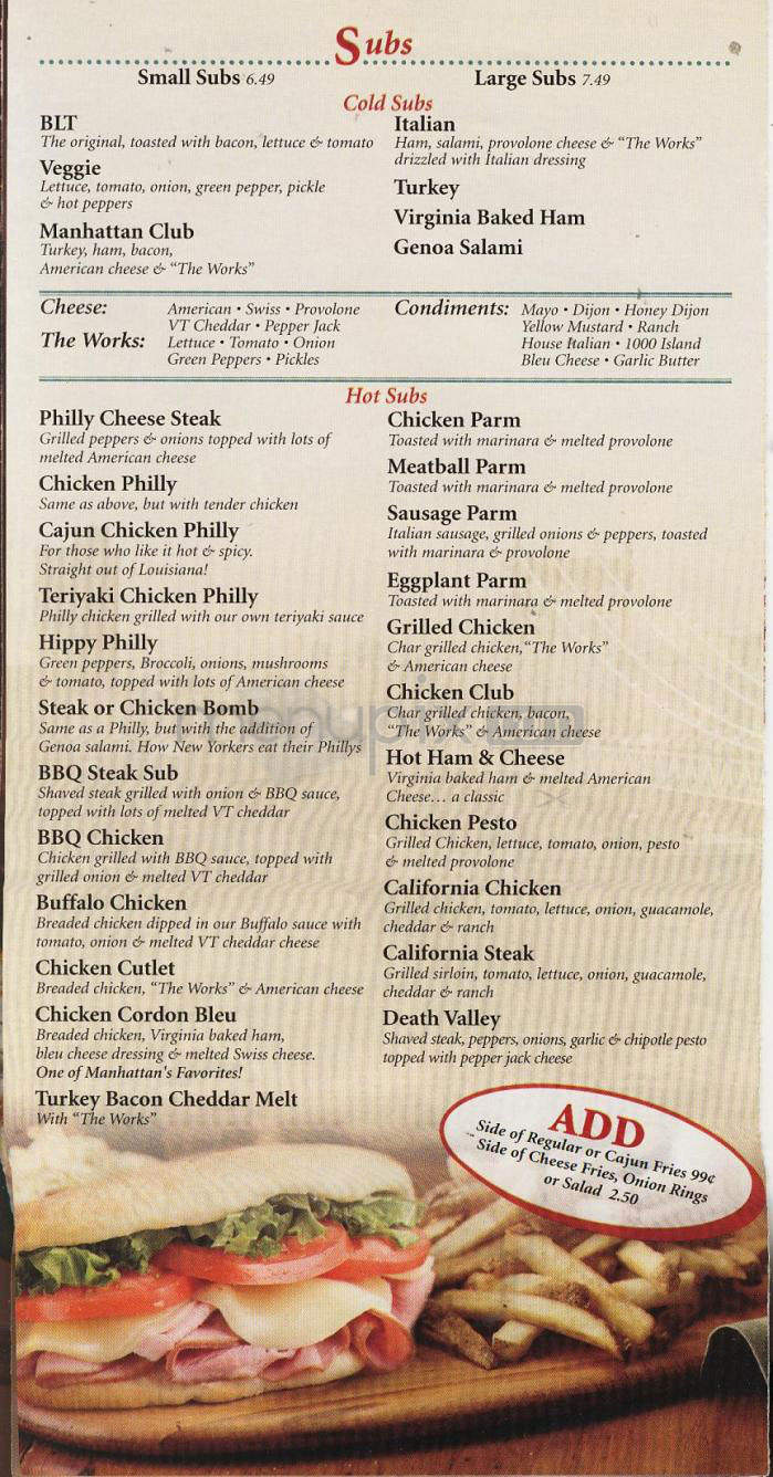 Manhattan Pizza - Burlington, VT menu_pic
