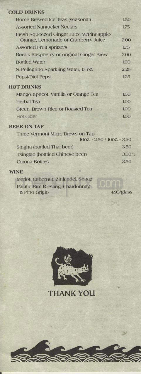 Pacific Rim - Burlington, VT menu_pic