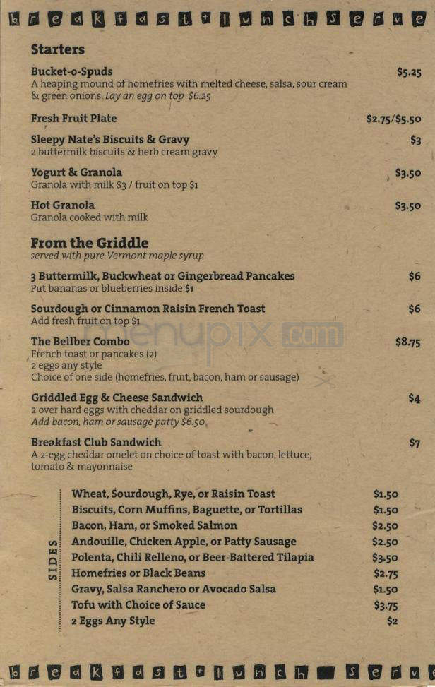 Penny Cluse Cafe - Burlington, VT menu_pic