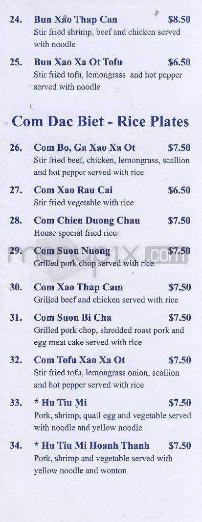 Pho Dang Vietnamese Cafe - Winooski, VT menu_pic