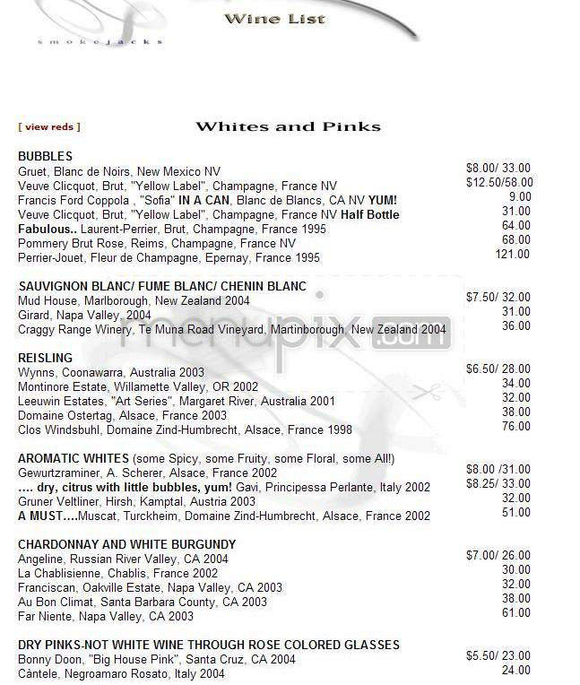 Smokejacks - Burlington, VT menu_pic