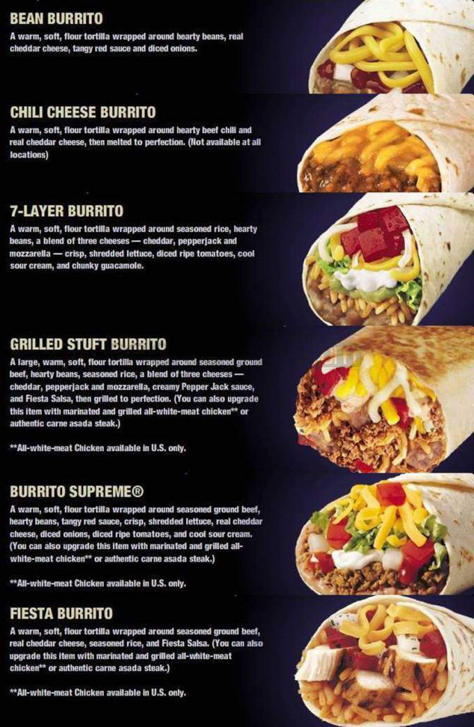 Taco Bell - South Burlington, VT menu_pic