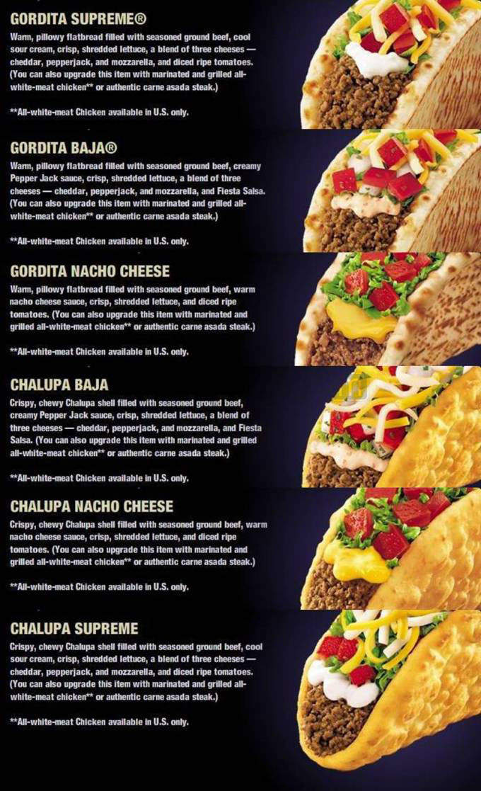Taco Bell - South Burlington, VT menu_pic