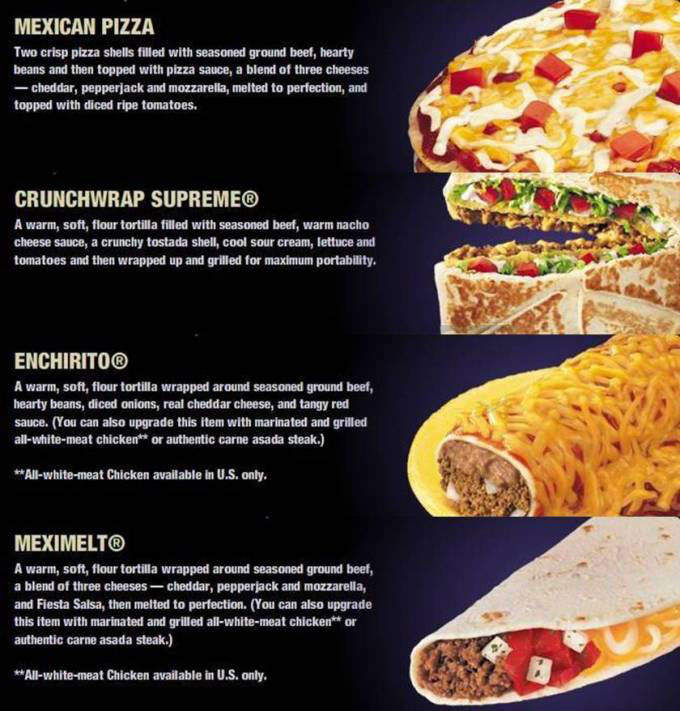 Taco Bell - South Burlington, VT menu_pic