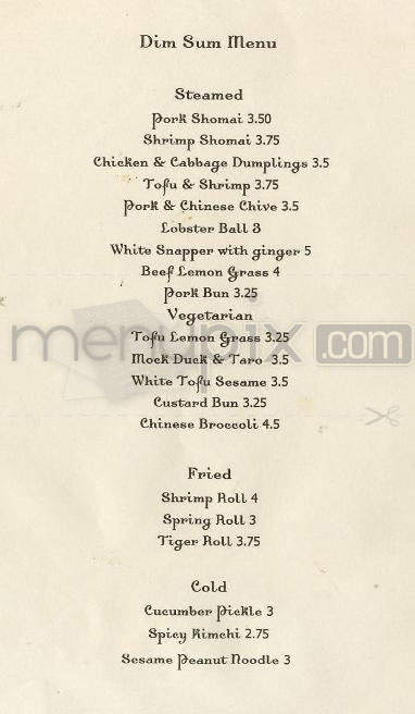 Tantra - Burlington, VT menu_pic