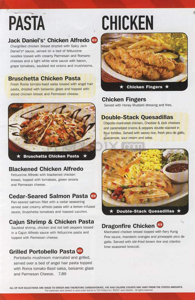 TGI Friday's - Burlington, VT menu_pic