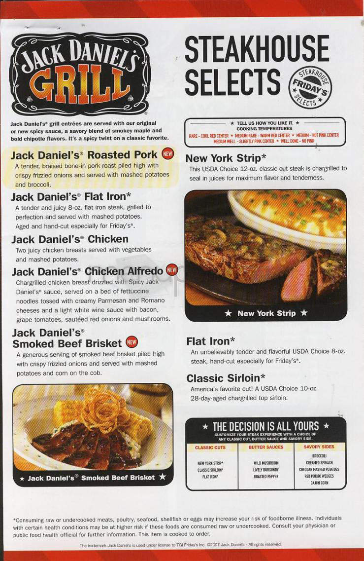 TGI Friday's - Burlington, VT menu_pic