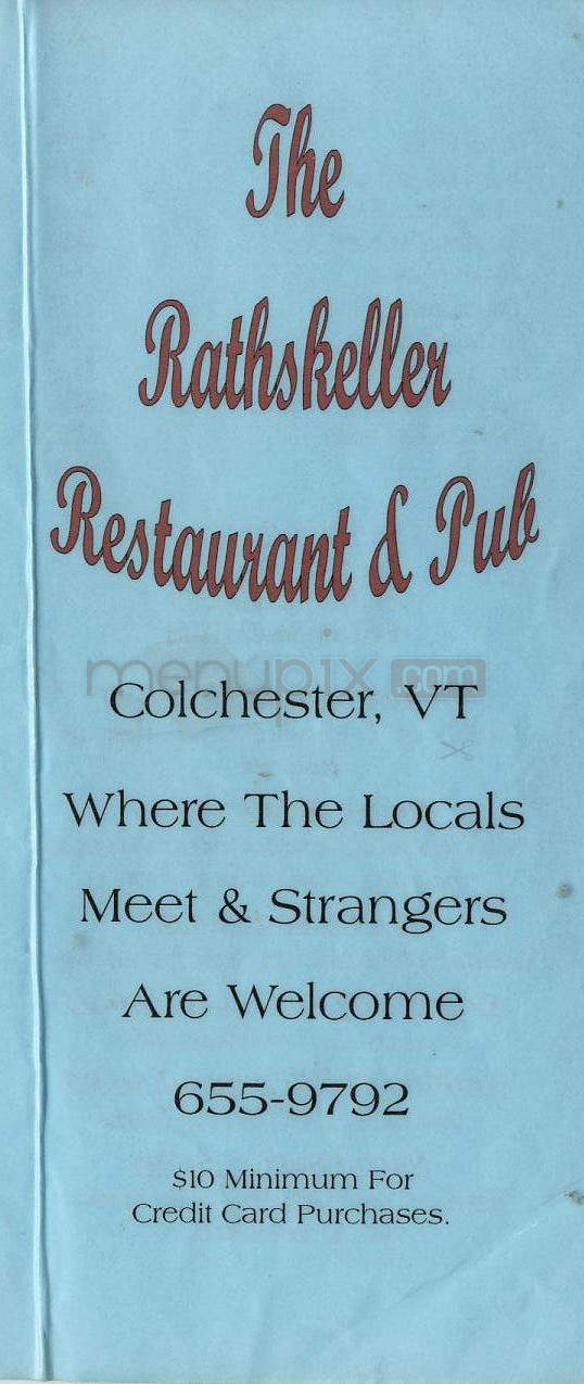 The Rathskeller - Burlington, VT menu_pic