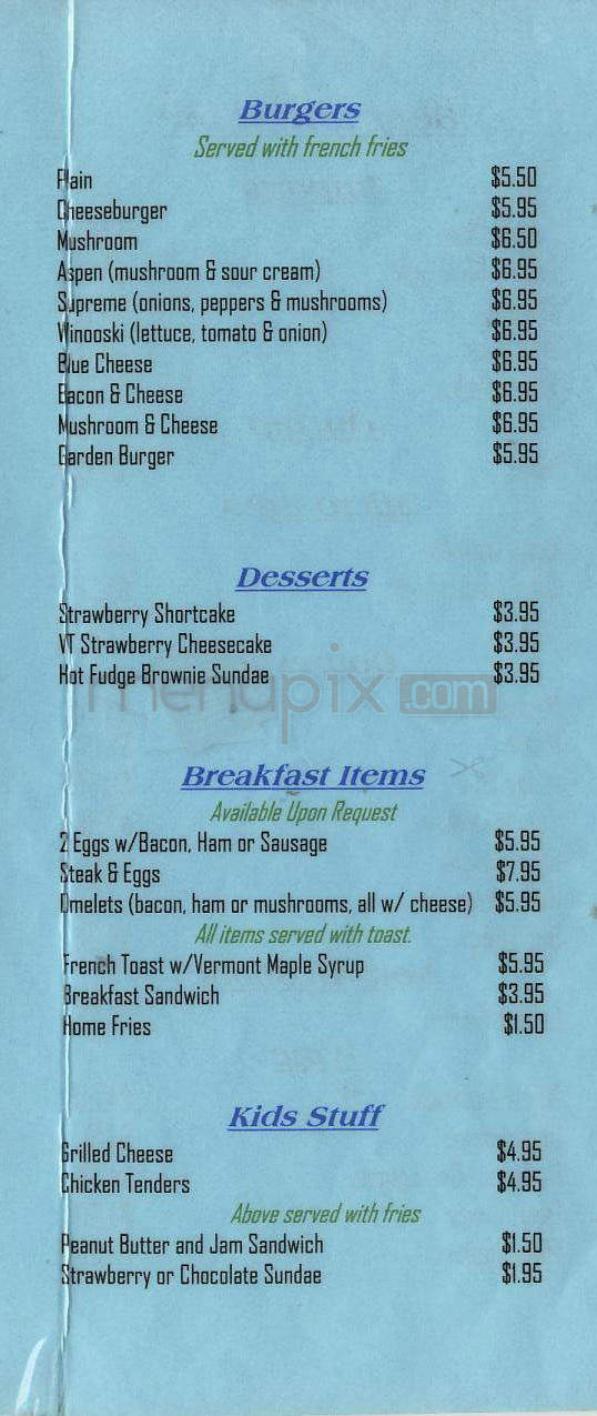 The Rathskeller - Burlington, VT menu_pic