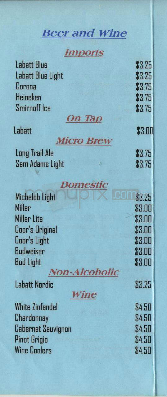 The Rathskeller - Burlington, VT menu_pic