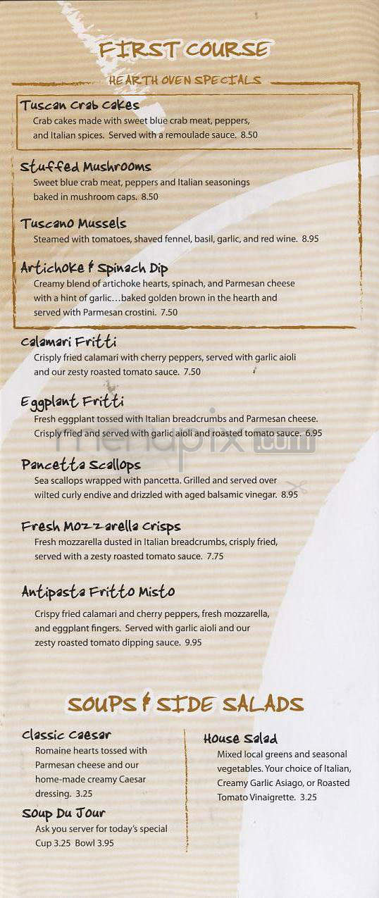 Tuscan Kitchen - South Burlington, VT menu_pic