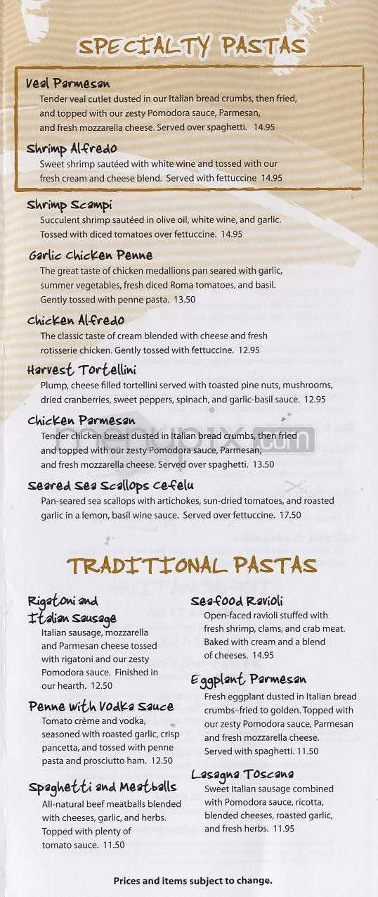 Tuscan Kitchen - South Burlington, VT menu_pic
