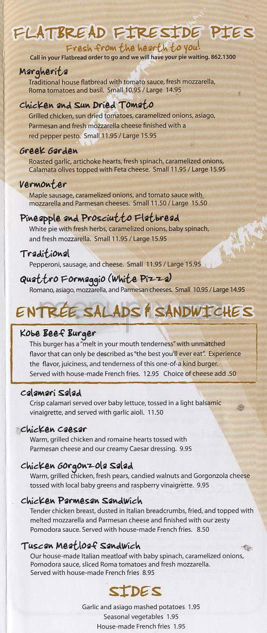 Tuscan Kitchen - South Burlington, VT menu_pic